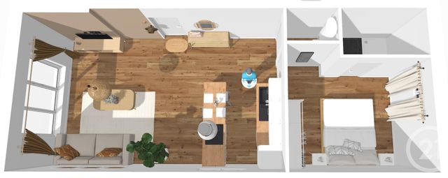 Appartement T2 à vendre - 2 pièces - 39.4 m2 - FOUGERES - 35 - BRETAGNE - Century 21 Gambetta