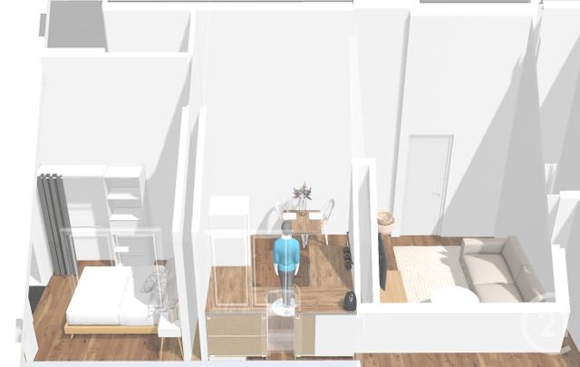 Appartement T2 à vendre - 2 pièces - 23.7 m2 - FOUGERES - 35 - BRETAGNE - Century 21 Gambetta