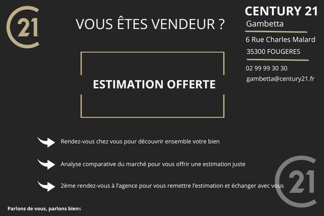 maison à vendre - 2 pièces - 40.57 m2 - CHATILLON EN VENDELAIS - 35 - BRETAGNE - Century 21 Gambetta